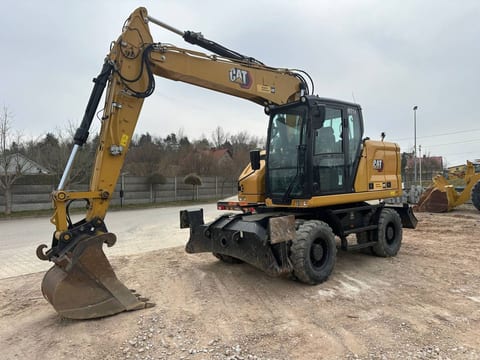 2021 Caterpillar M314 wheel excavator, side profile view 2021 Caterpillar M314 wheel excavator, side profile view