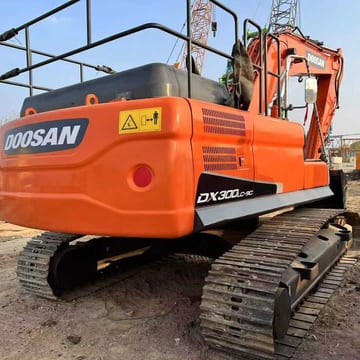 2024 Doosan DX300LC-9C crawler excavator, rear three-quarter view 2024 Doosan DX300LC-9C crawler excavator, rear three-quarter view