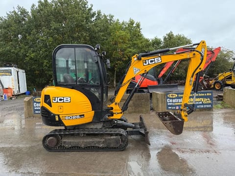 2017 JCB 8026CTS mini excavator side view 2017 JCB 8026CTS mini excavator side view