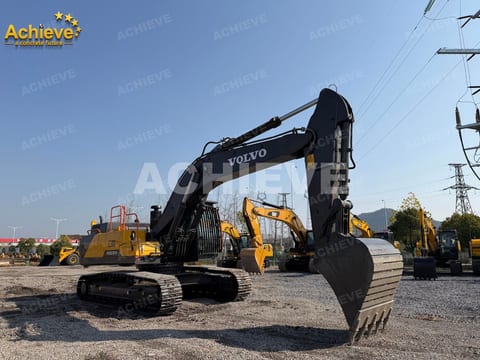 2025 Volvo EC380 crawler excavator, side profile view 2025 Volvo EC380 crawler excavator, side profile view