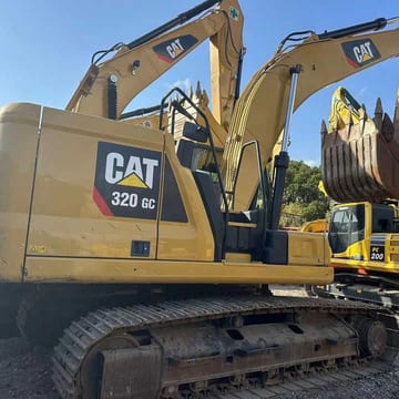 Caterpillar 320GC crawler excavator side view Caterpillar 320GC crawler excavator side view
