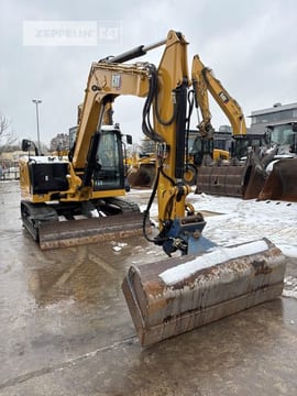 2021 Caterpillar 308-07A mini excavator, front three-quarter view 2021 Caterpillar 308-07A mini excavator, front three-quarter view
