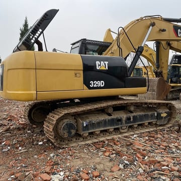 Caterpillar 329D crawler excavator, side view Caterpillar 329D crawler excavator, side view