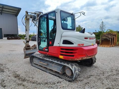 2019 Takeuchi TB290 crawler excavator, rear three-quarter view 2019 Takeuchi TB290 crawler excavator, rear three-quarter view