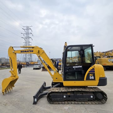 2022 Komatsu PC56 mini excavator, side view 2022 Komatsu PC56 mini excavator, side view