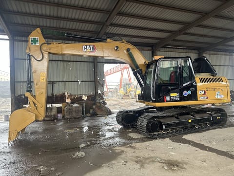 2022 Caterpillar 315D2 GC crawler excavator, side profile view 2022 Caterpillar 315D2 GC crawler excavator, side profile view