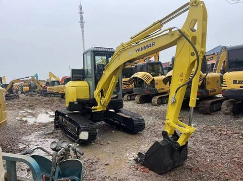 2023 Yanmar VIO55 mini excavator, front three-quarter view 2023 Yanmar VIO55 mini excavator, front three-quarter view