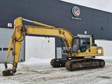 2008 Komatsu PC290LC-8 crawler excavator, side profile view 2008 Komatsu PC290LC-8 crawler excavator, side profile view