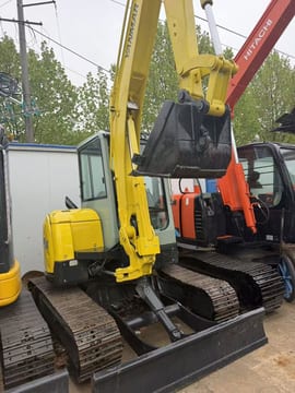 2024 Yanmar ViO55 mini excavator, front three-quarter view 2024 Yanmar ViO55 mini excavator, front three-quarter view