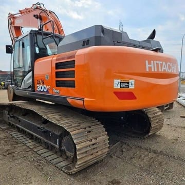 Hitachi Zaxis 300LC crawler excavator rear three-quarter view Hitachi Zaxis 300LC crawler excavator rear three-quarter view