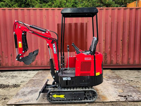 2025 Vicsec VC15 mini excavator, front three-quarter view 2025 Vicsec VC15 mini excavator, front three-quarter view