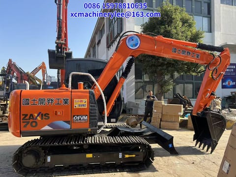 2024 Hitachi Zaxis 70 crawler excavator side view 2024 Hitachi Zaxis 70 crawler excavator side view