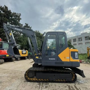 2023 Volvo EC55D mini excavator, side profile view 2023 Volvo EC55D mini excavator, side profile view