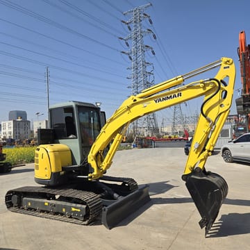 2023 Yanmar VIO55 mini excavator, side profile view 2023 Yanmar VIO55 mini excavator, side profile view