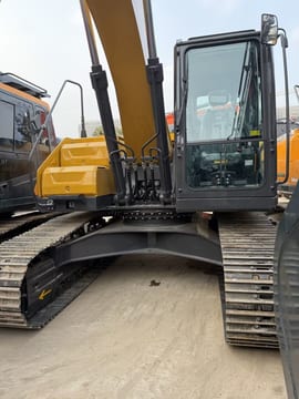 2026 XCMG XE215GA crawler excavator, front view of cab and boom