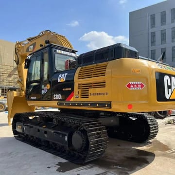 2019 Caterpillar 330DL crawler excavator, rear three-quarter view 2019 Caterpillar 330DL crawler excavator, rear three-quarter view