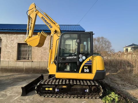 2024 Komatsu PC56 mini excavator, side view 2024 Komatsu PC56 mini excavator, side view
