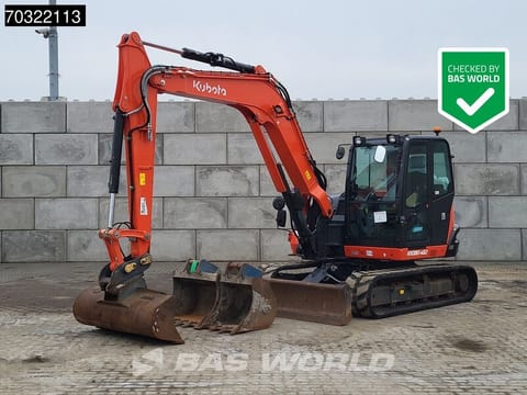 2022 Kubota KX080-4A2 mini excavator side view 2022 Kubota KX080-4A2 mini excavator side view