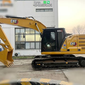 2022 Caterpillar 320GC crawler excavator, side profile view 2022 Caterpillar 320GC crawler excavator, side profile view