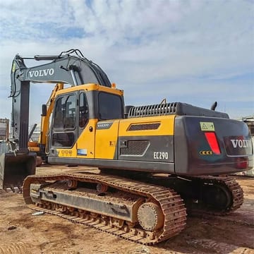 Volvo EC290 crawler excavator, rear three-quarter view Volvo EC290 crawler excavator, rear three-quarter view
