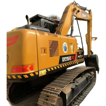 2021 Sany SY215C crawler excavator, rear three-quarter view 2021 Sany SY215C crawler excavator, rear three-quarter view