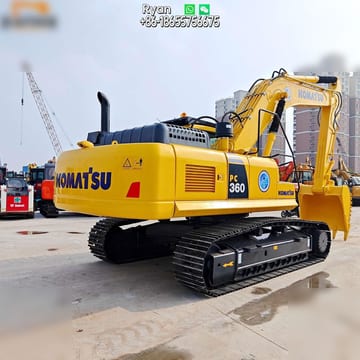 2014 Komatsu PC360-7 crawler excavator, rear three-quarter view 2014 Komatsu PC360-7 crawler excavator, rear three-quarter view