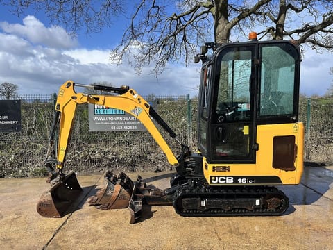 2021 JCB 16C-1 mini excavator, side view 2021 JCB 16C-1 mini excavator, side view