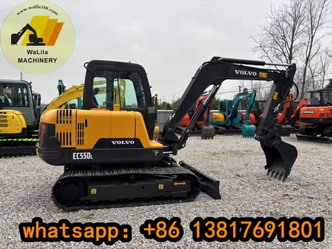 2022 Volvo EC55D mini excavator side view 2022 Volvo EC55D mini excavator side view