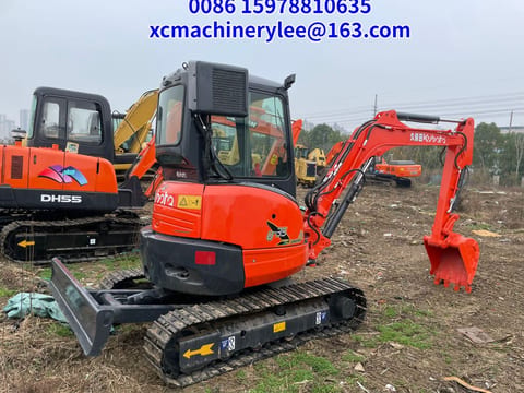 2023 Kubota U35 mini excavator, rear three-quarter view 2023 Kubota U35 mini excavator, rear three-quarter view