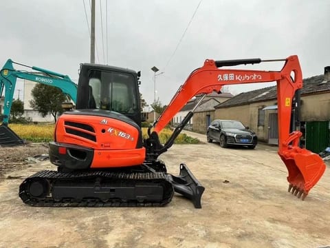 2023 Kubota KX163-5 mini excavator, side profile view 2023 Kubota KX163-5 mini excavator, side profile view
