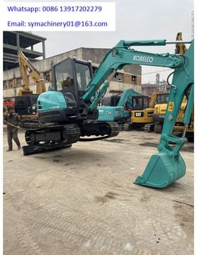 2020 Kobelco SK55SR mini excavator, side profile view 2020 Kobelco SK55SR mini excavator, side profile view