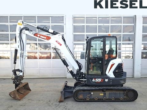2023 Bobcat E55 Z mini excavator, side profile view 2023 Bobcat E55 Z mini excavator, side profile view