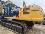 2018 Caterpillar 330D2 crawler excavator, rear three-quarter view