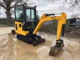 2022 JCB 16C-1 mini excavator, front three-quarter view