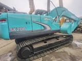 2019 Kobelco SK200-8 crawler excavator, rear three-quarter view
