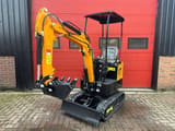 2024 JPC HT-12 mini excavator, three-quarter view