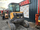 2020 Volvo ECR50D mini excavator, front three-quarter view