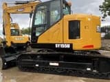 Sany SY155U crawler excavator, side profile view