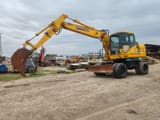 2007 Komatsu PW140-7 wheel excavator, side profile view