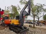 2022 Volvo EC60D mini excavator, front three-quarter view