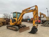 2014 Yanmar VIO50-U mini excavator, three-quarter view
