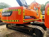 2022 Doosan DH225LC-7 crawler excavator, rear three-quarter view
