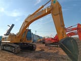 2023 Komatsu PC350-7 crawler excavator, rear three-quarter view