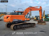 2020 Doosan DX225LC-5 crawler excavator, rear three-quarter view