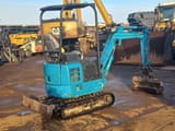 2017 Hitachi ZX17U mini excavator, rear three-quarter view