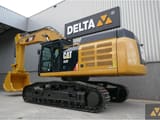 2020 Caterpillar 352F crawler excavator, side profile view