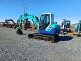 2012 IHI 60NS mini excavator, rear three-quarter view