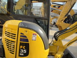 Komatsu PC35MR-2 mini excavator side view