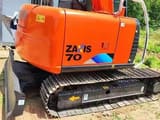 2009 Hitachi Zaxis 70 crawler excavator, rear three-quarter view