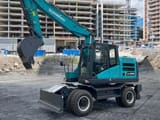 Sunward SWE155FW wheel excavator, side profile view